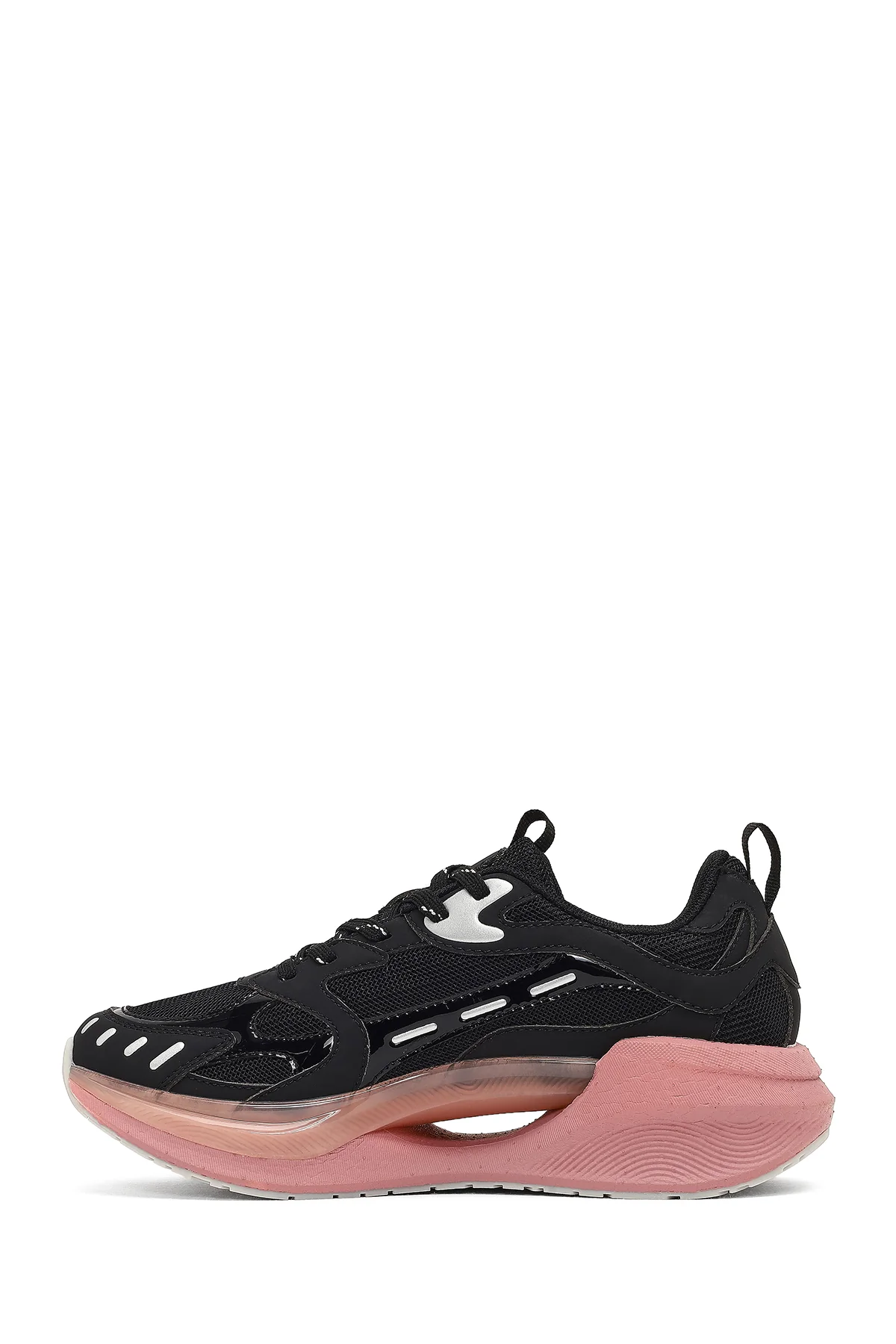 Derimod Studio Kadın Siyah Bağcıklı Kalın Tabanlı Sneaker - Image 4