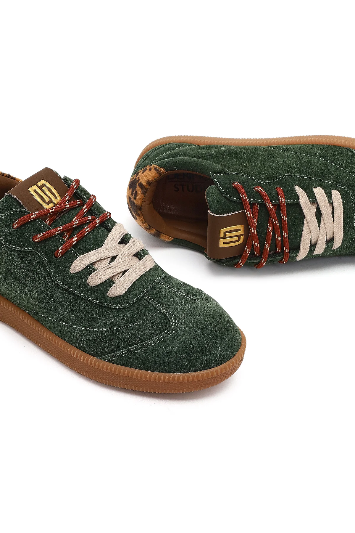 Derimod Studio Kadın Yeşil Bağcıklı Süet Sneaker - Image 10