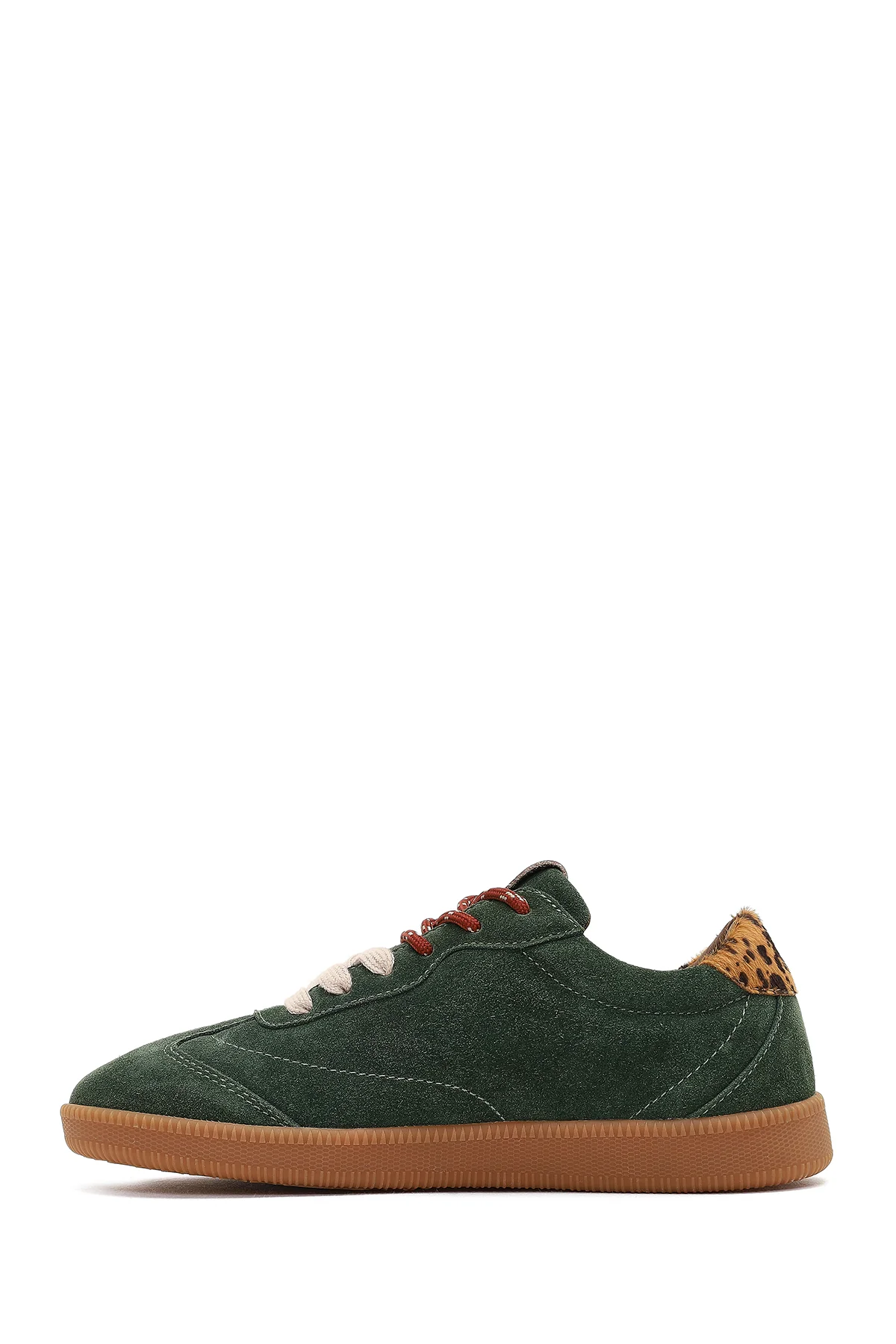 Derimod Studio Kadın Yeşil Bağcıklı Süet Sneaker - Image 2