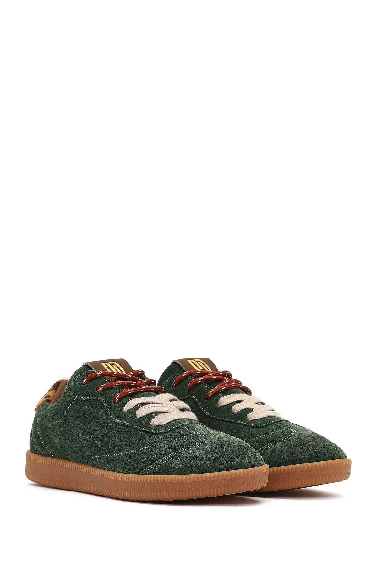 Derimod Studio Kadın Yeşil Bağcıklı Süet Sneaker - Image 3
