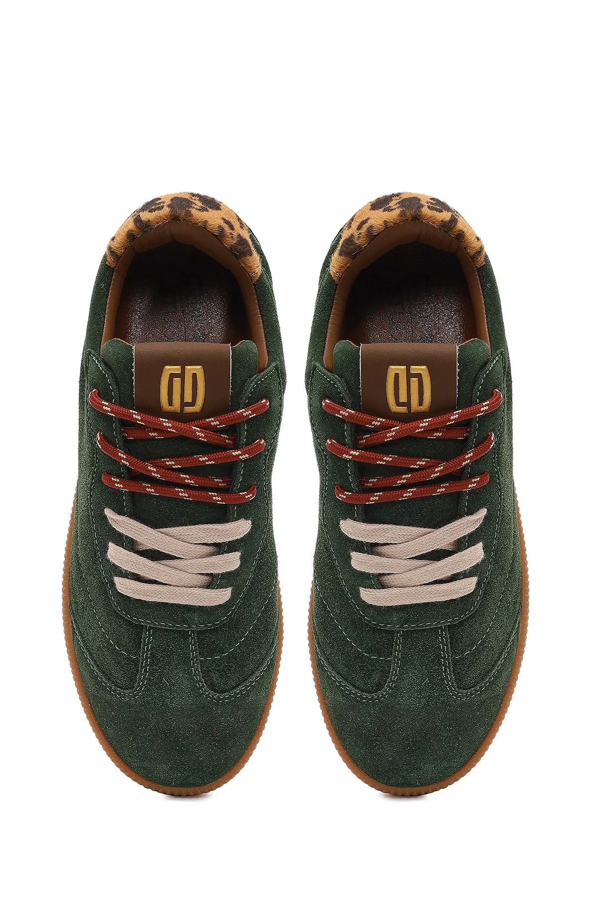 Derimod Studio Kadın Yeşil Bağcıklı Süet Sneaker - Image 7