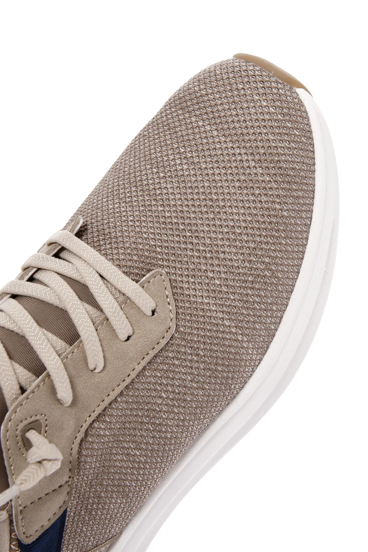 Derimod Zero Erkek Bej Bağcıklı Kalın Tabanlı Kumaş Sneaker - Image 11