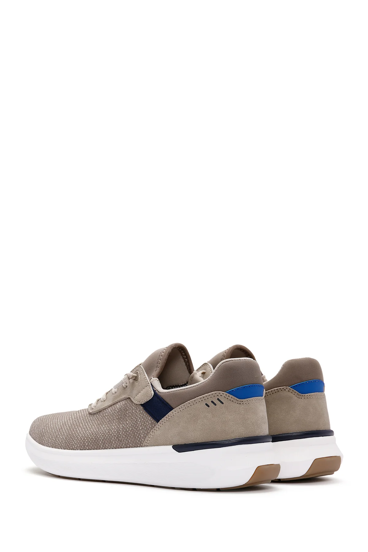 Derimod Zero Erkek Bej Bağcıklı Kalın Tabanlı Kumaş Sneaker - Image 5