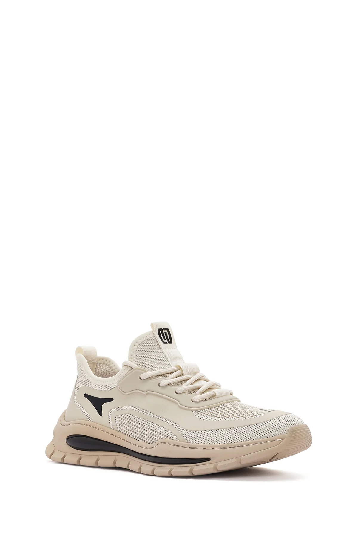Derimod Zero Erkek Bej Bağcıklı Kalın Tabanlı Kumaş Sneaker - Image 7