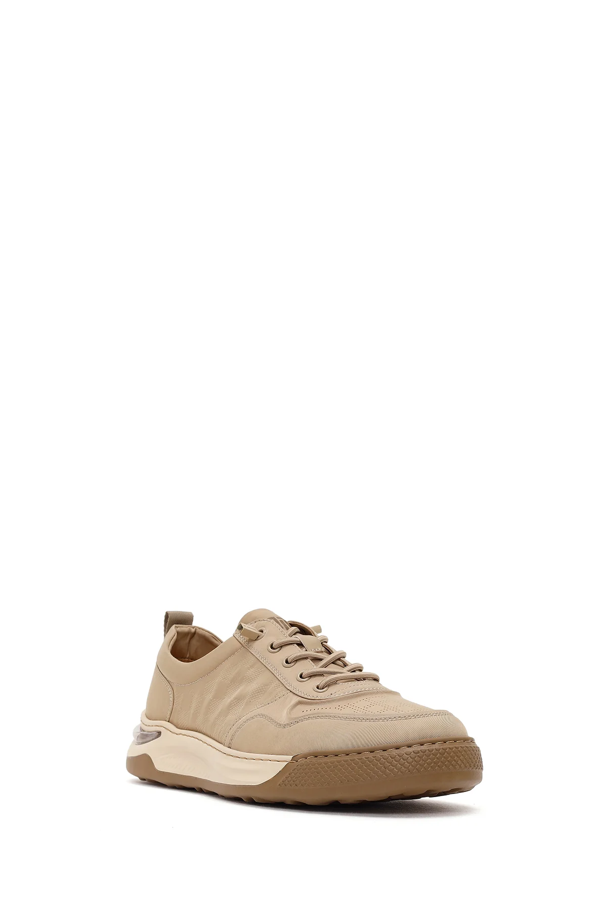 Derimod Zero Erkek Bej Bağcıklı Kalın Tabanlı Kumaş Sneaker - Image 7