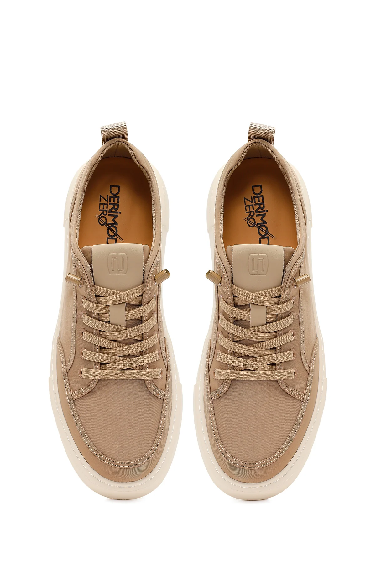 Derimod Zero Erkek Bej Bağcıklı Kumaş Sneaker - Image 4