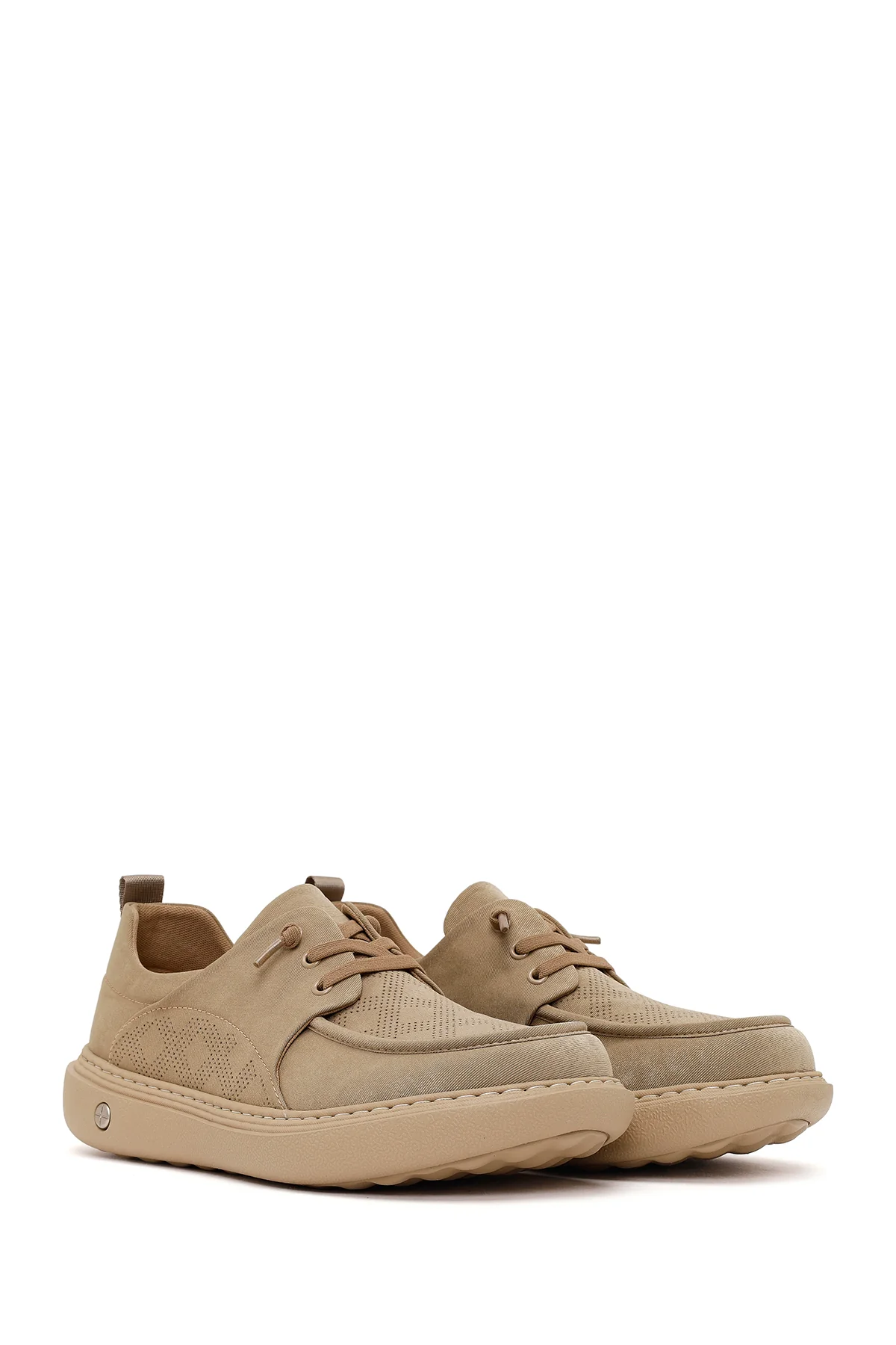 Derimod Zero Erkek Bej Bağcıklı Kumaş Sneaker - Image 2