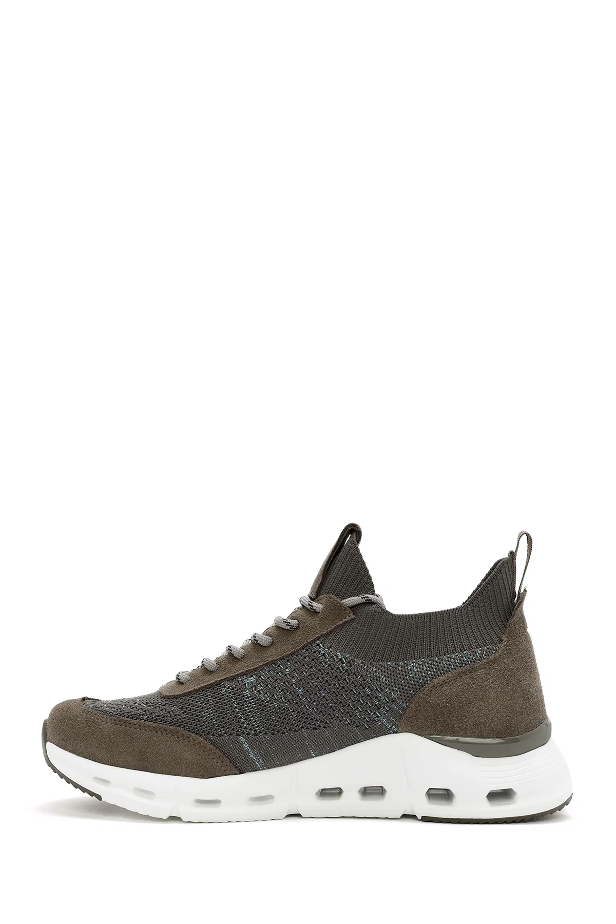 Derimod Zero Erkek Bej Kalın Tabanlı Bağcıklı Kumaş Sneaker - Image 2