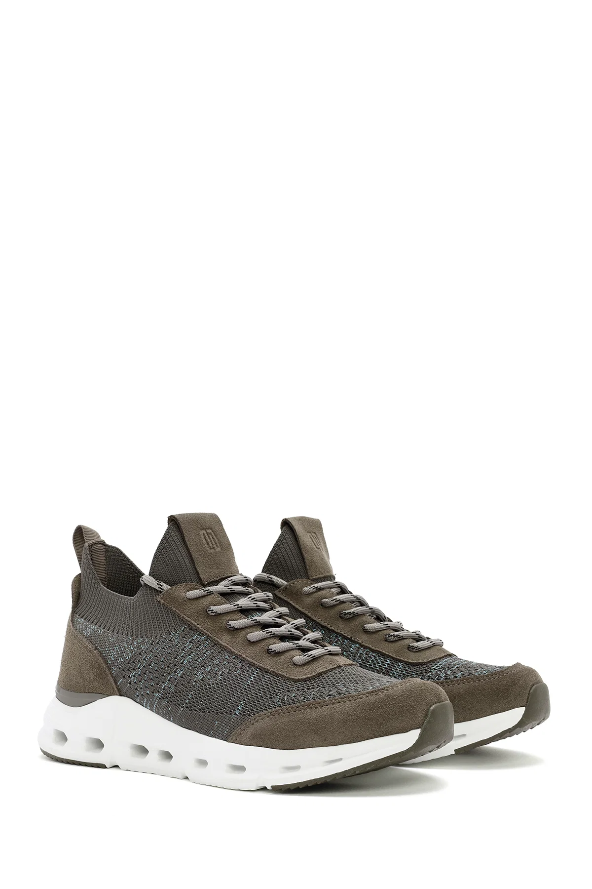Derimod Zero Erkek Bej Kalın Tabanlı Bağcıklı Kumaş Sneaker - Image 3