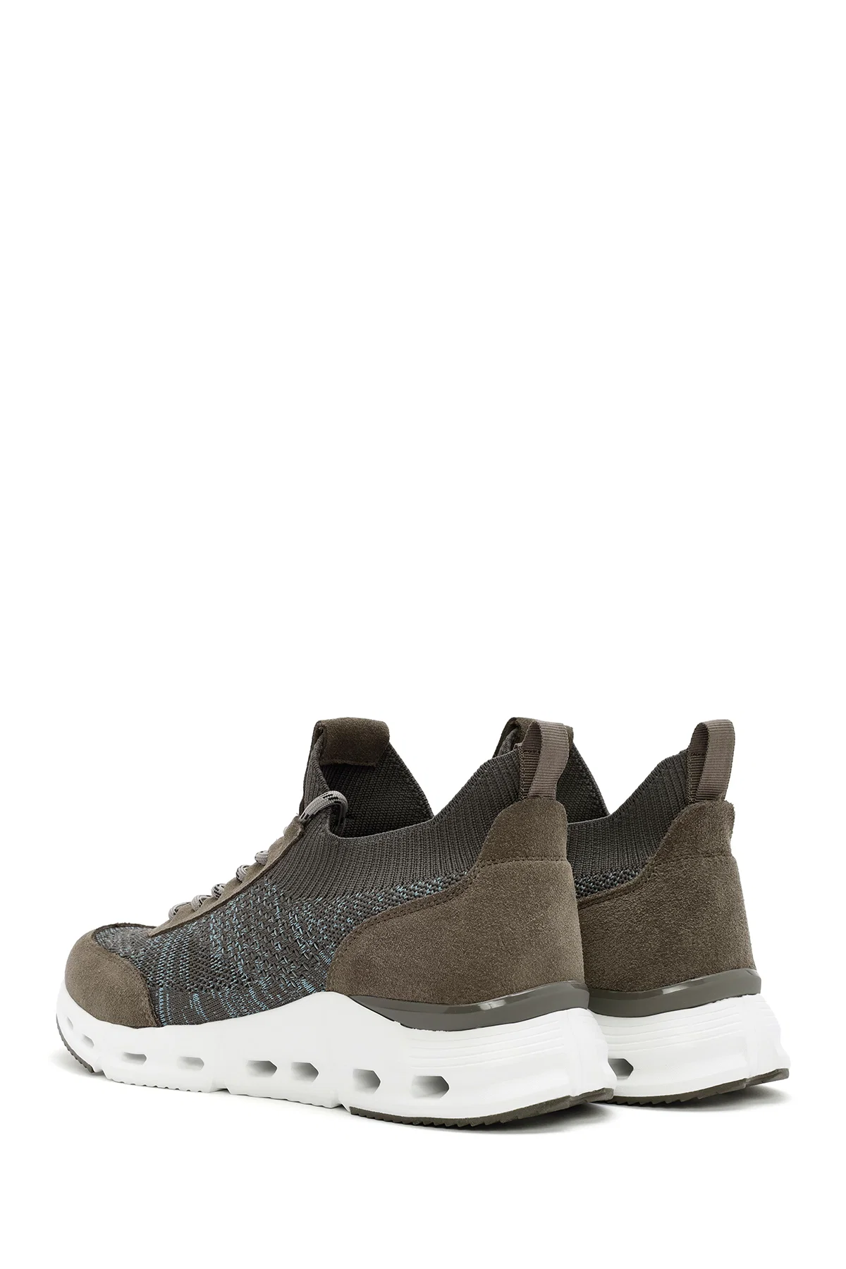 Derimod Zero Erkek Bej Kalın Tabanlı Bağcıklı Kumaş Sneaker - Image 5