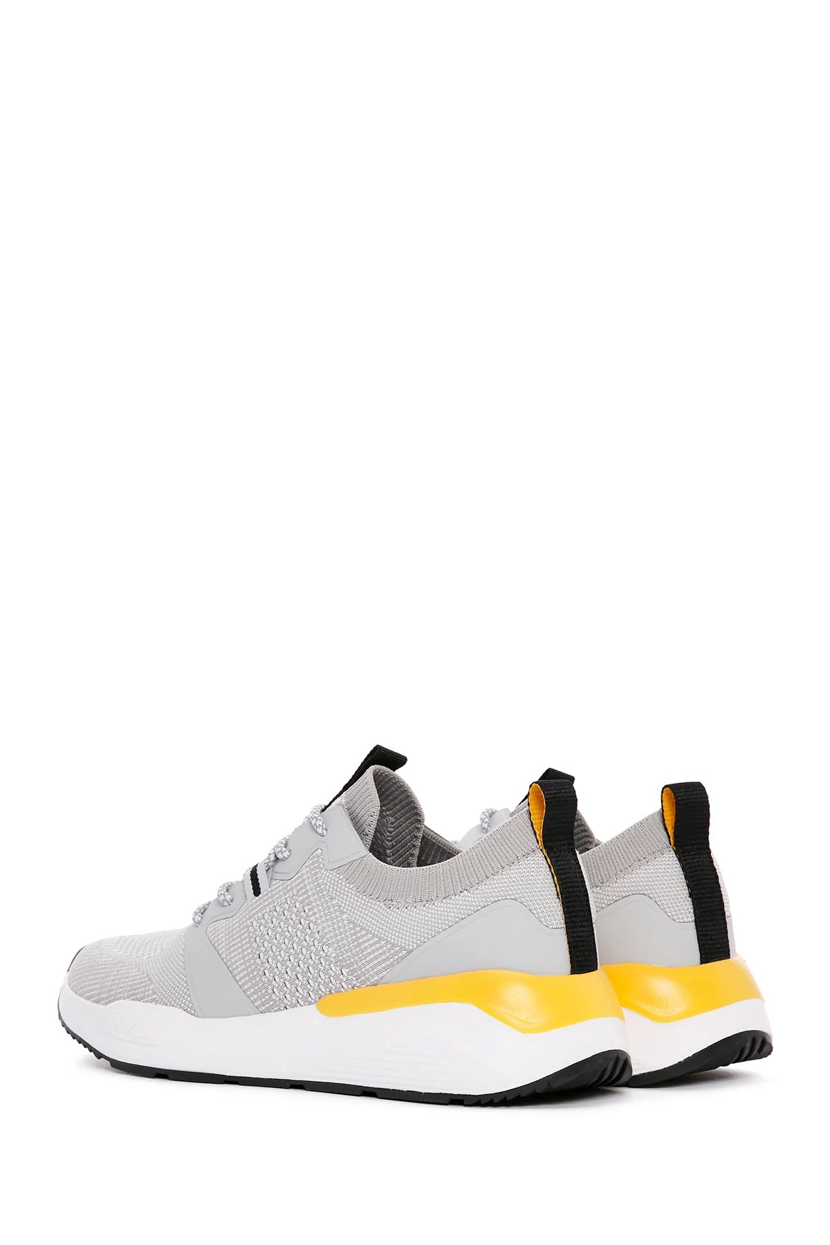 Derimod Zero Erkek Gri Bağcıklı Kalın Tabanlı Kumaş Sneaker - Image 6