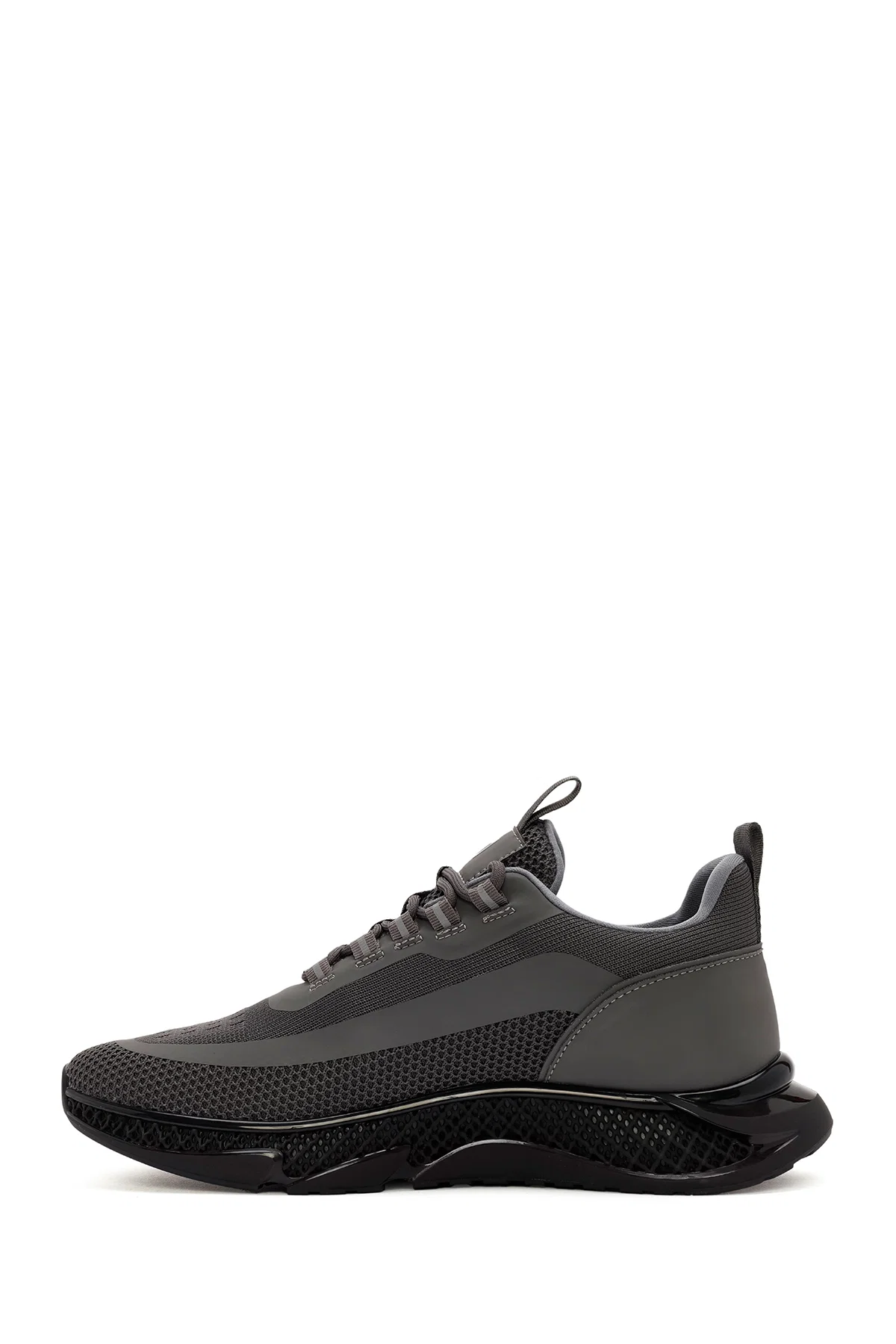 Derimod Zero Erkek Gri Kalın Tabanlı Bağcıklı Kumaş Sneaker - Image 2