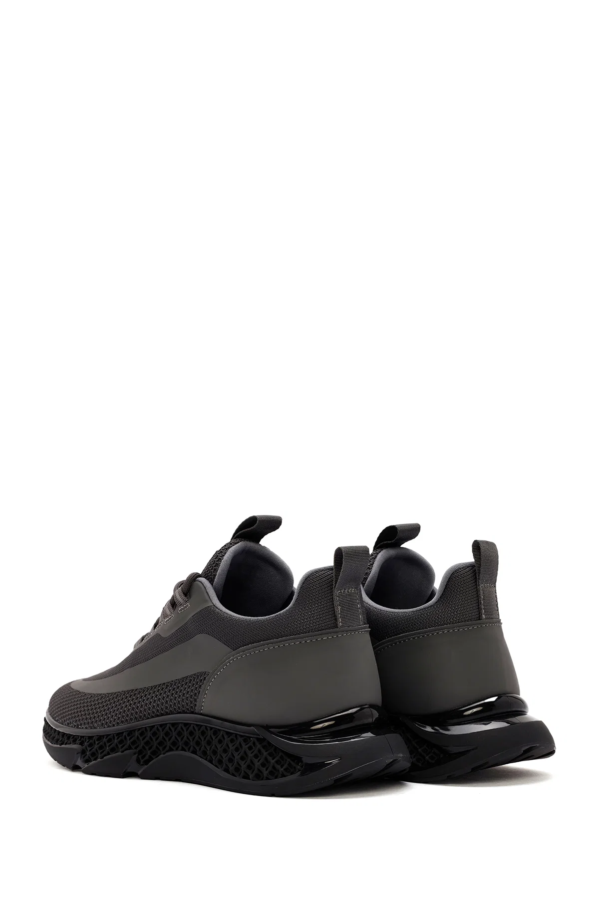 Derimod Zero Erkek Gri Kalın Tabanlı Bağcıklı Kumaş Sneaker - Image 5