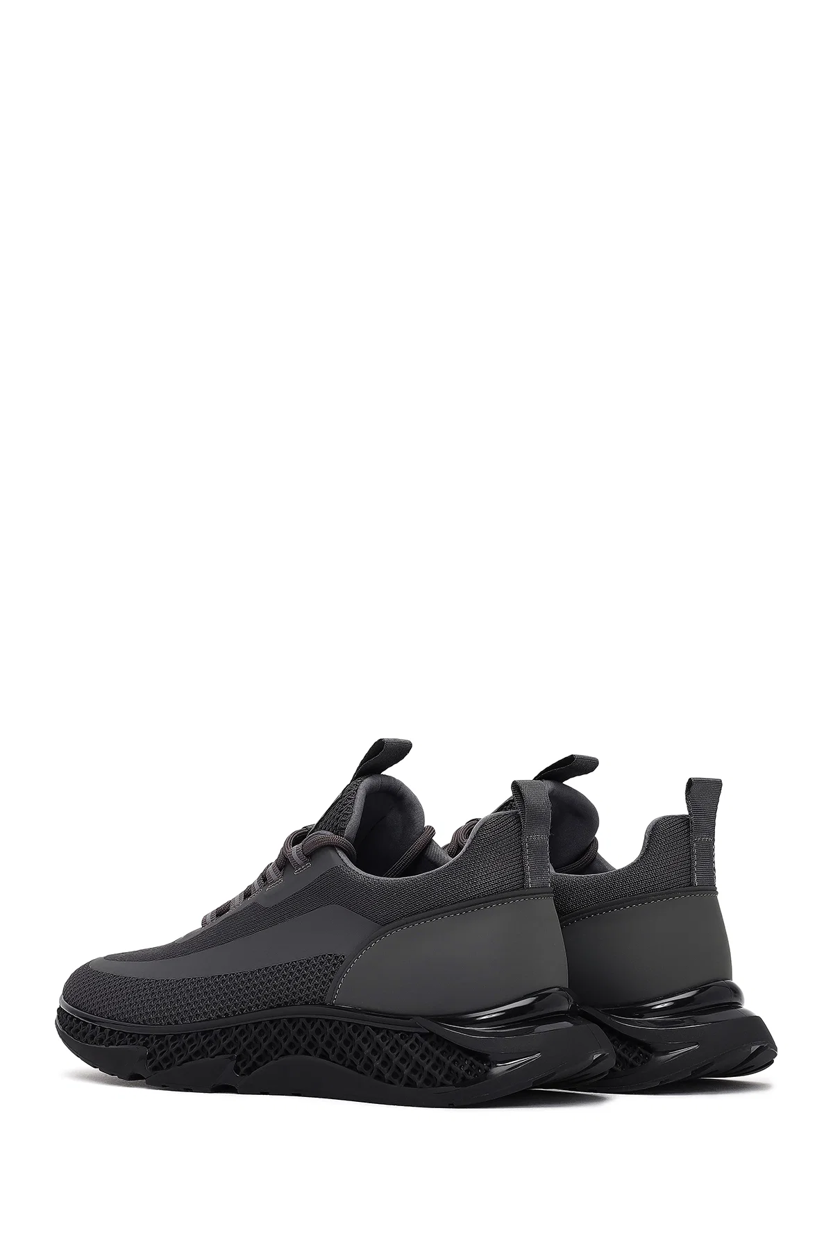 Derimod Zero Erkek Gri Kalın Tabanlı Bağcıklı Kumaş Sneaker - Image 5