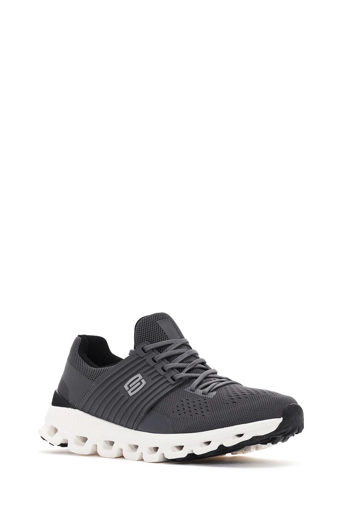 Derimod Zero Erkek Gri Kalın Tabanlı Kumaş Sneaker - Image 6