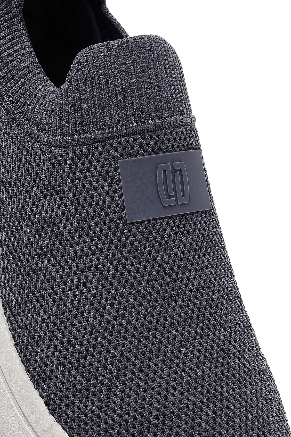 Derimod Zero Erkek Gri Kalın Tabanlı Kumaş Sneaker - Image 9