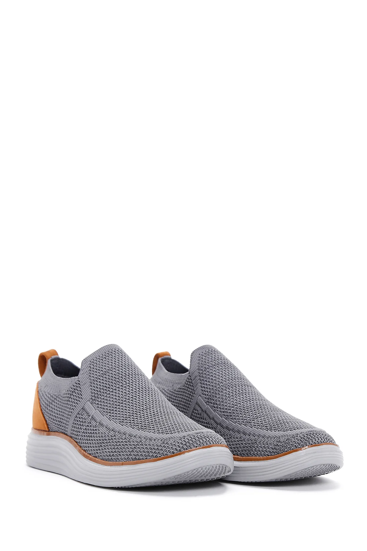Derimod Zero Erkek Gri Kalın Tabanlı Kumaş Sneaker - Image 2