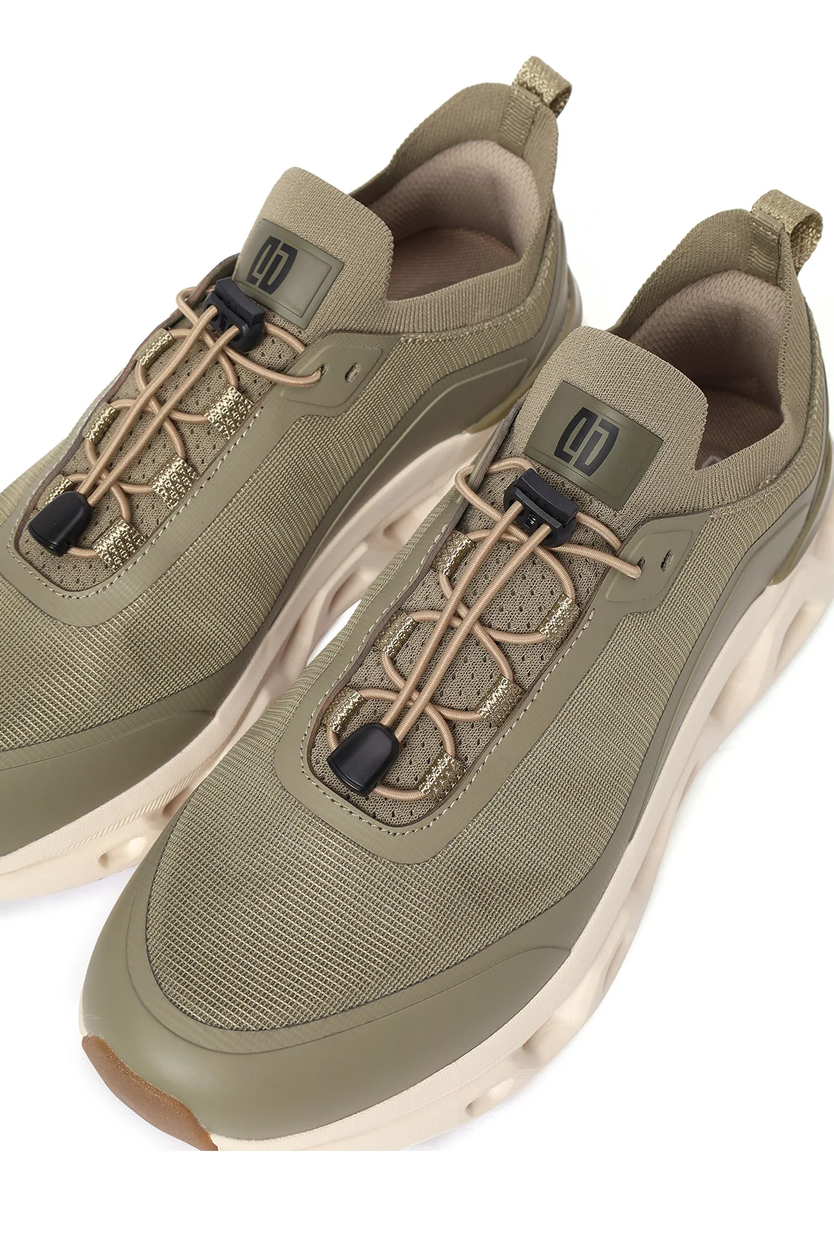 Derimod Zero Erkek Haki Kalın Tabanlı Bağcıklı Kumaş Sneaker - Image 10