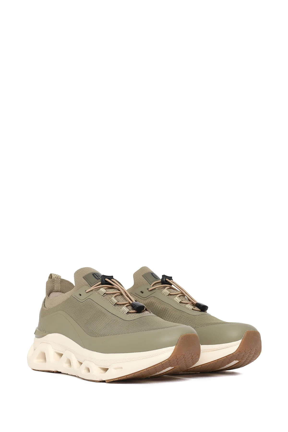 Derimod Zero Erkek Haki Kalın Tabanlı Bağcıklı Kumaş Sneaker - Image 2