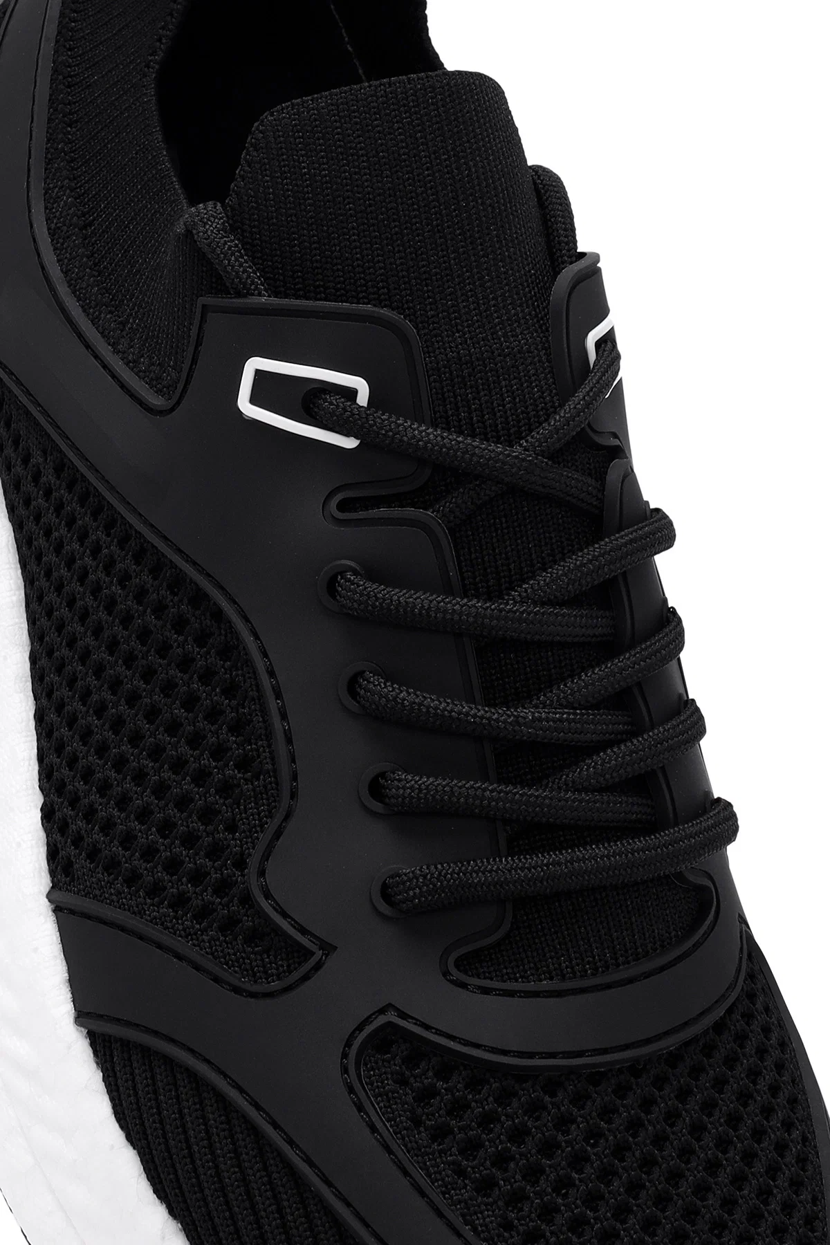 Derimod Zero Erkek Siyah Bağcıklı Kalın Tabanlı Kumaş Sneaker - Image 8