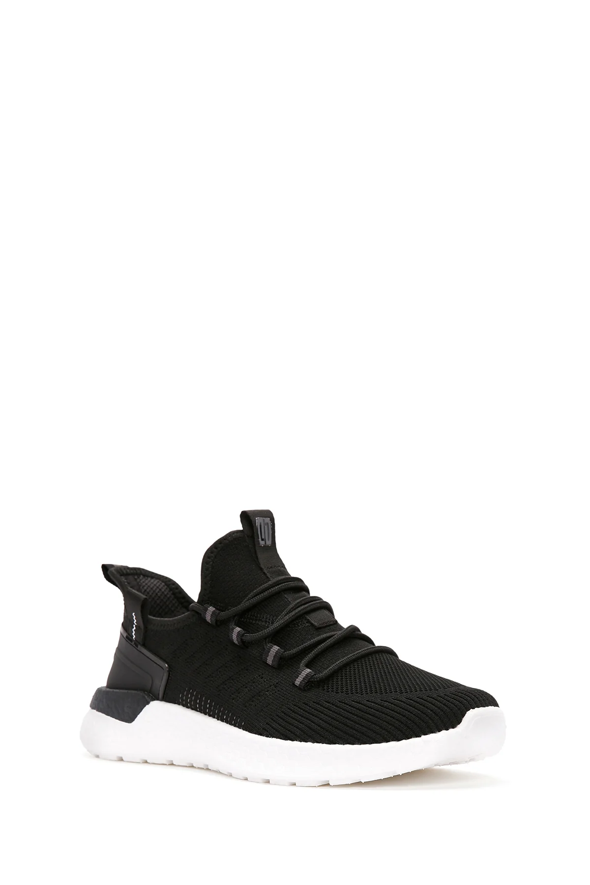 Derimod Zero Erkek Siyah Bağcıklı Kalın Tabanlı Kumaş Sneaker - Image 6