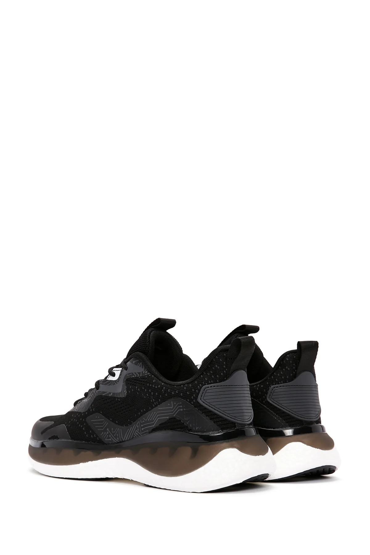 Derimod Zero Erkek Siyah Bağcıklı Kalın Tabanlı Kumaş Sneaker - Image 6