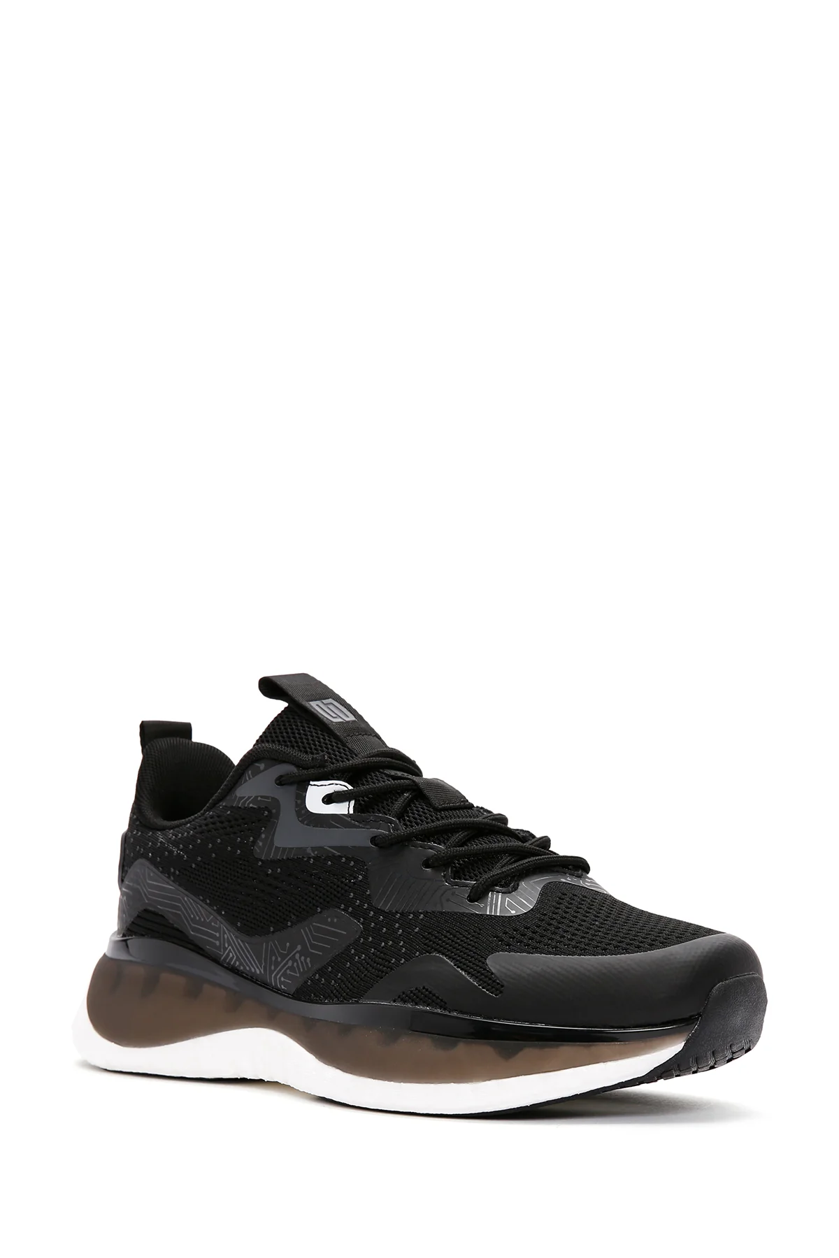 Derimod Zero Erkek Siyah Bağcıklı Kalın Tabanlı Kumaş Sneaker - Image 7