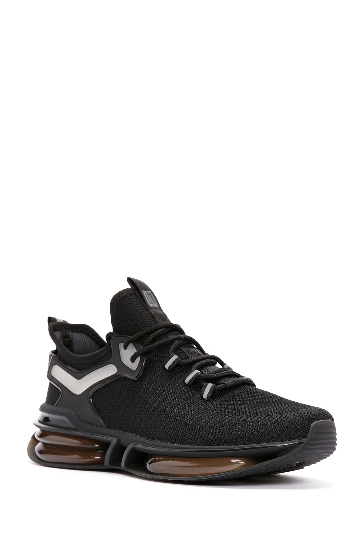 Derimod Zero Erkek Siyah Bağcıklı Kalın Tabanlı Kumaş Sneaker - Image 6