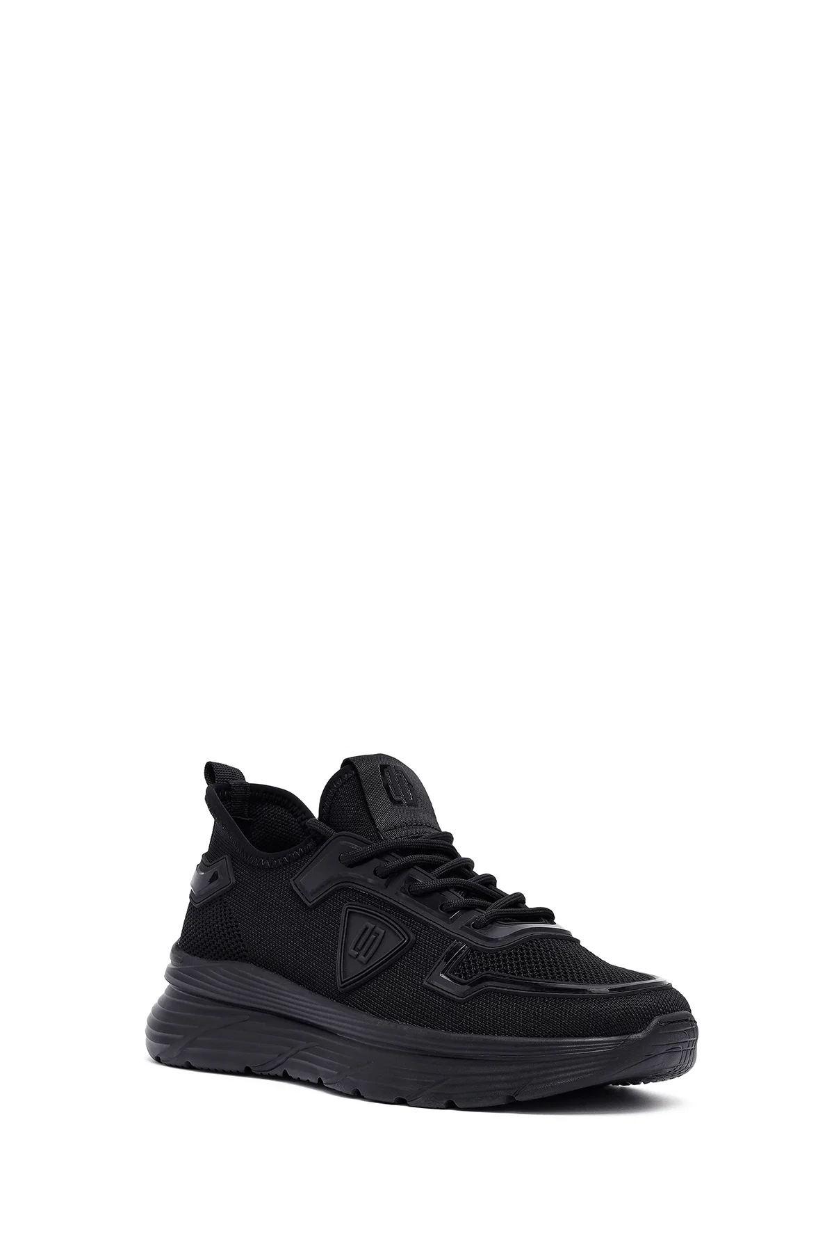 Derimod Zero Erkek Siyah Bağcıklı Kalın Tabanlı Kumaş Sneaker - Image 6