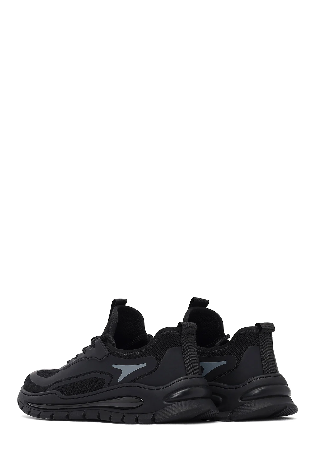 Derimod Zero Erkek Siyah Bağcıklı Kalın Tabanlı Kumaş Sneaker - Image 6