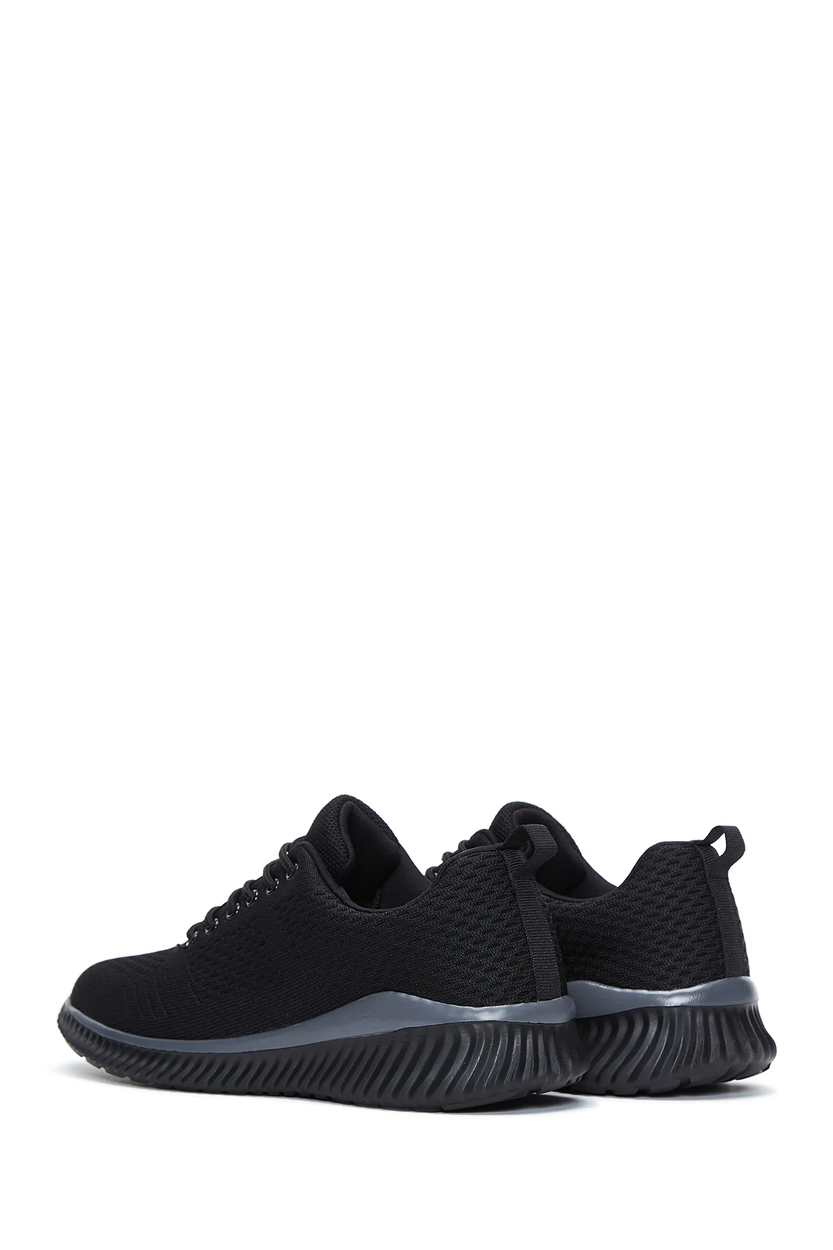 Derimod Zero Erkek Siyah Bağcıklı Kalın Tabanlı Kumaş Sneaker - Image 6