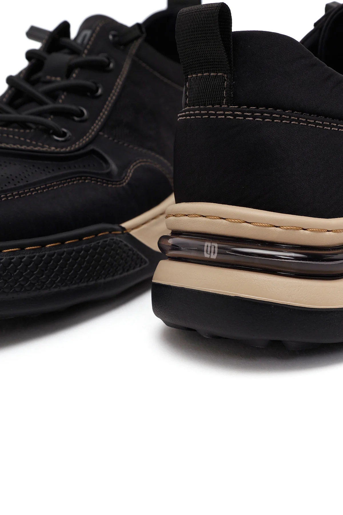 Derimod Zero Erkek Siyah Bağcıklı Kalın Tabanlı Kumaş Sneaker - Image 8