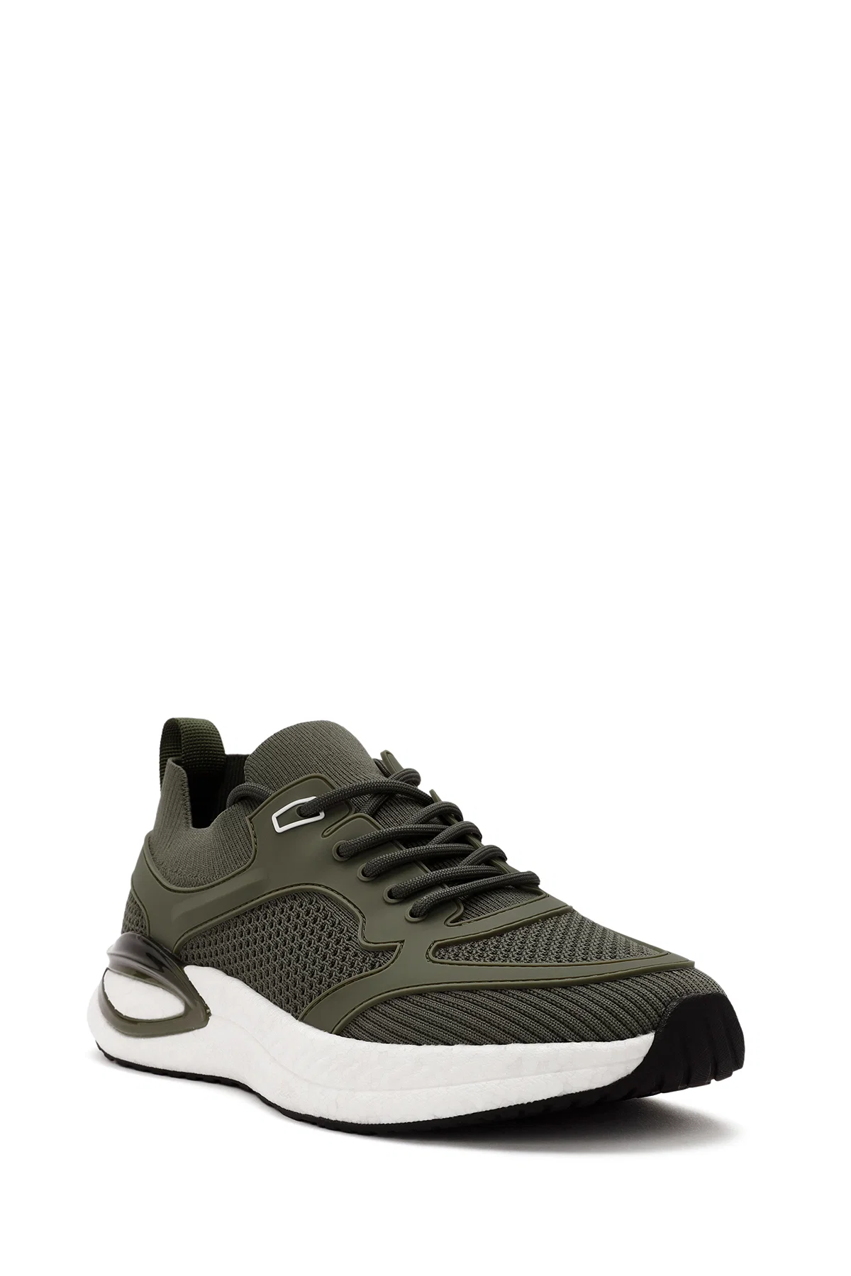 Derimod Zero Erkek Yeşil Bağcıklı Kalın Tabanlı Kumaş Sneaker - Image 6