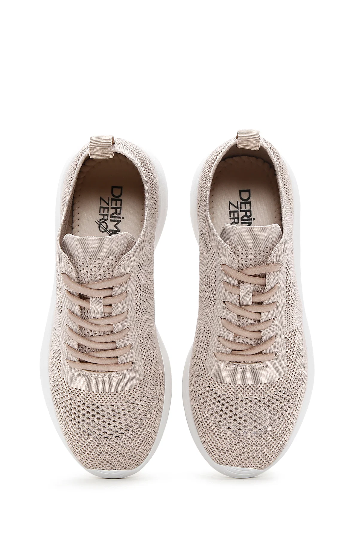 Derimod Zero Kadın Bej Bağcıklı Kalın Tabanlı Sneaker - Image 6
