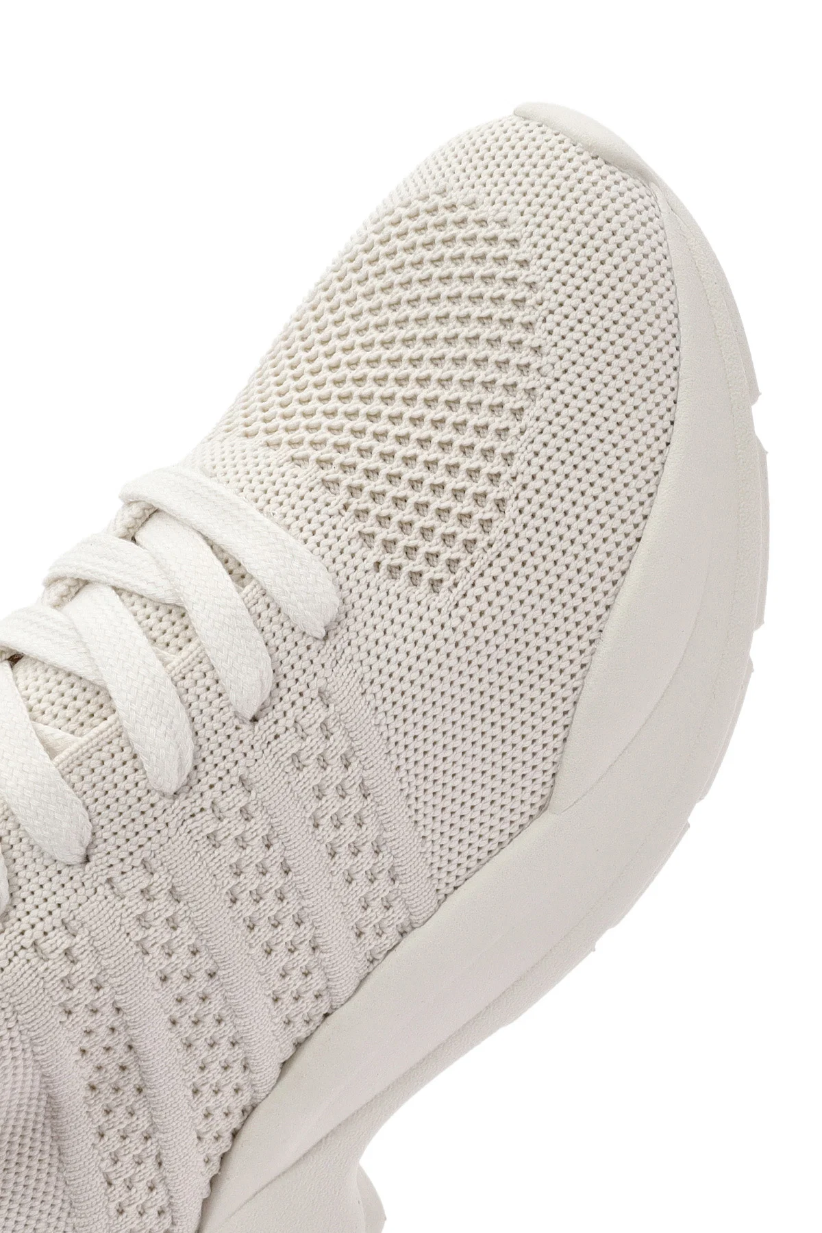 Derimod Zero Kadın Bej Bağcıklı Kalın Tabanlı Sneaker - Image 8
