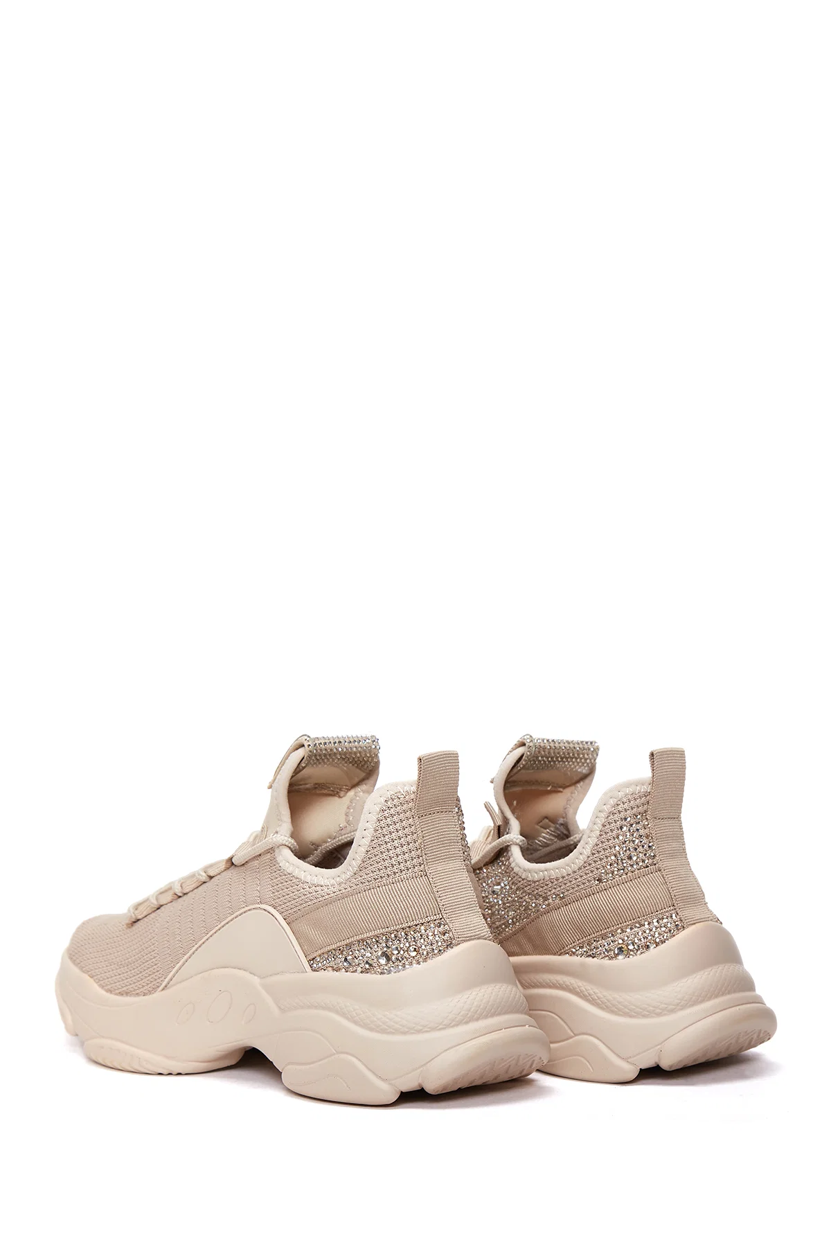 Derimod Zero Kadın Bej Bağcıklı Taş Detaylı Sneaker - Image 5