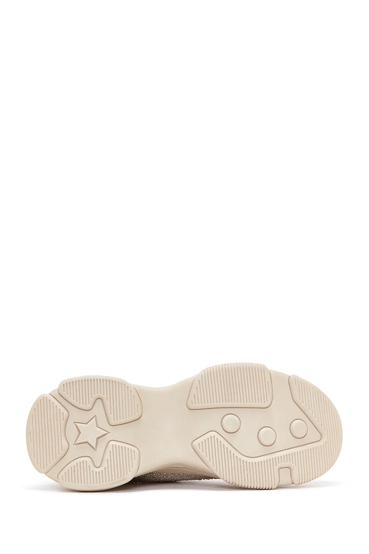 Derimod Zero Kadın Bej Bağcıklı Taşlı Sneaker - Image 4