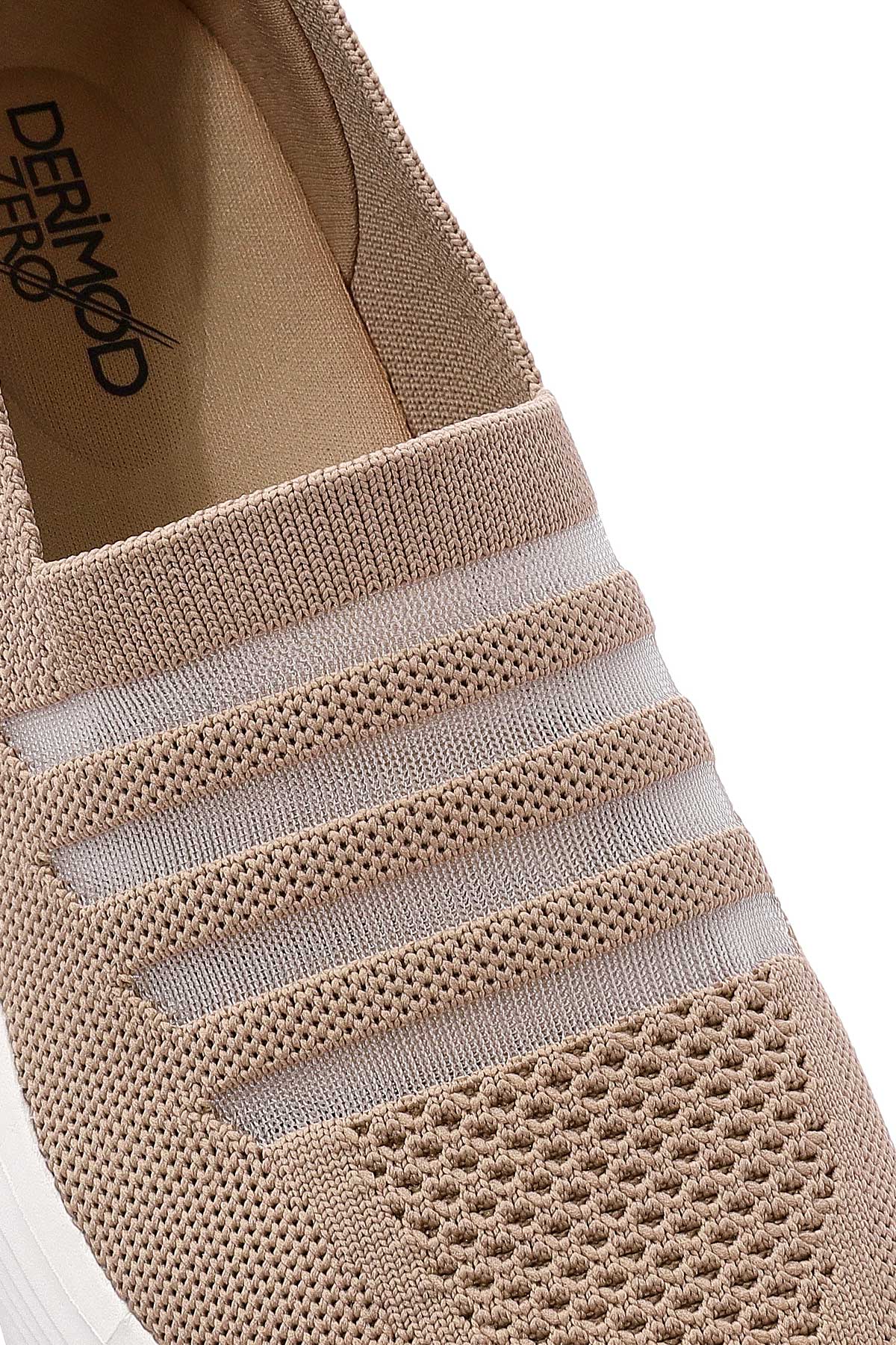 Derimod Zero Kadın Bej Kumaş Casual Sneaker - Image 9