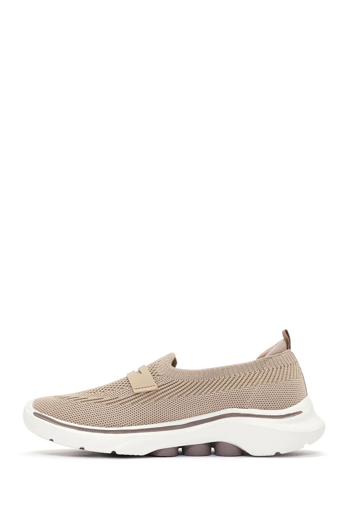 Derimod Zero Kadın Bej Kumaş Loafer - Image 3