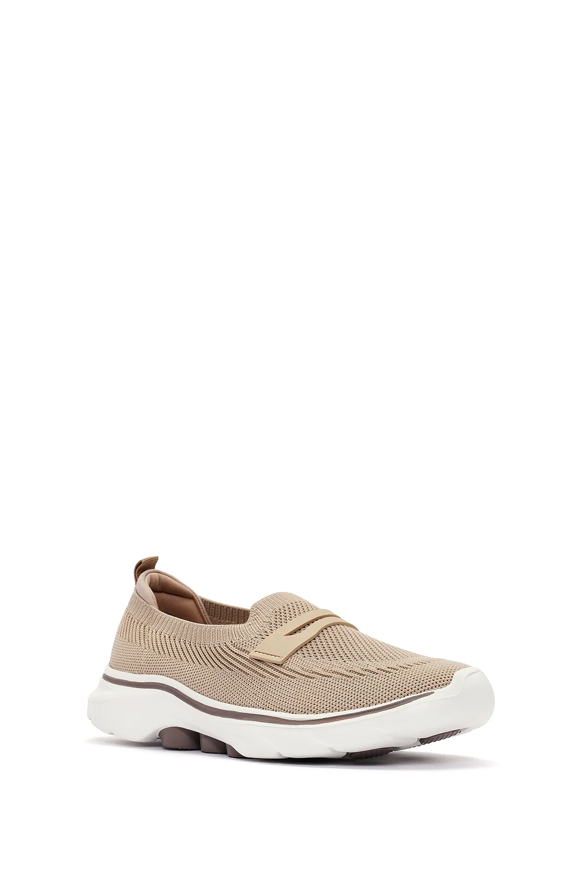 Derimod Zero Kadın Bej Kumaş Loafer - Image 7