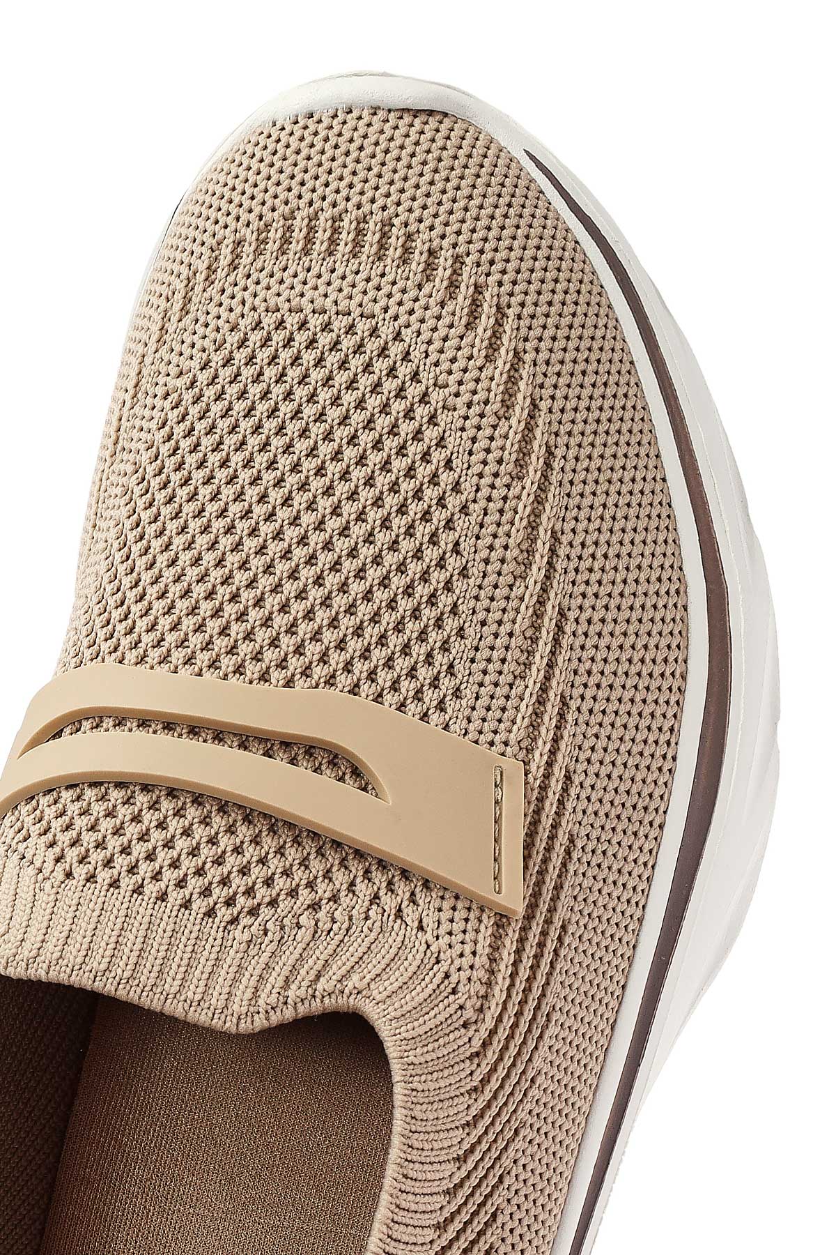 Derimod Zero Kadın Bej Kumaş Loafer - Image 8