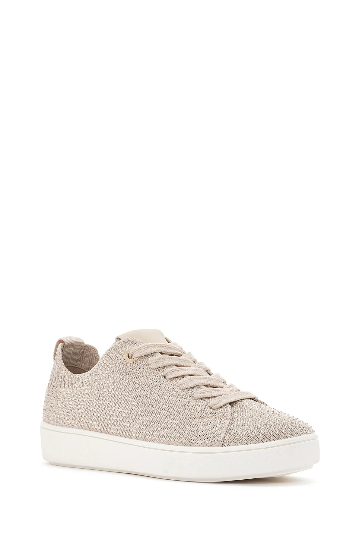 Derimod Zero Kadın Bej Taşlı Sneaker - Image 6