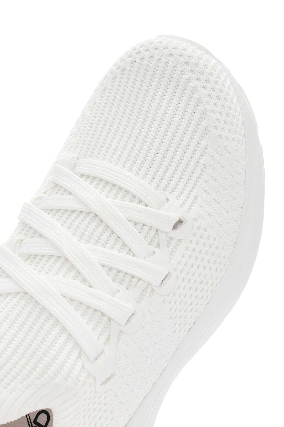 Derimod Zero Kadın Beyaz Bağcıklı Kalın Tabanlı Kumaş Sneaker - Image 10