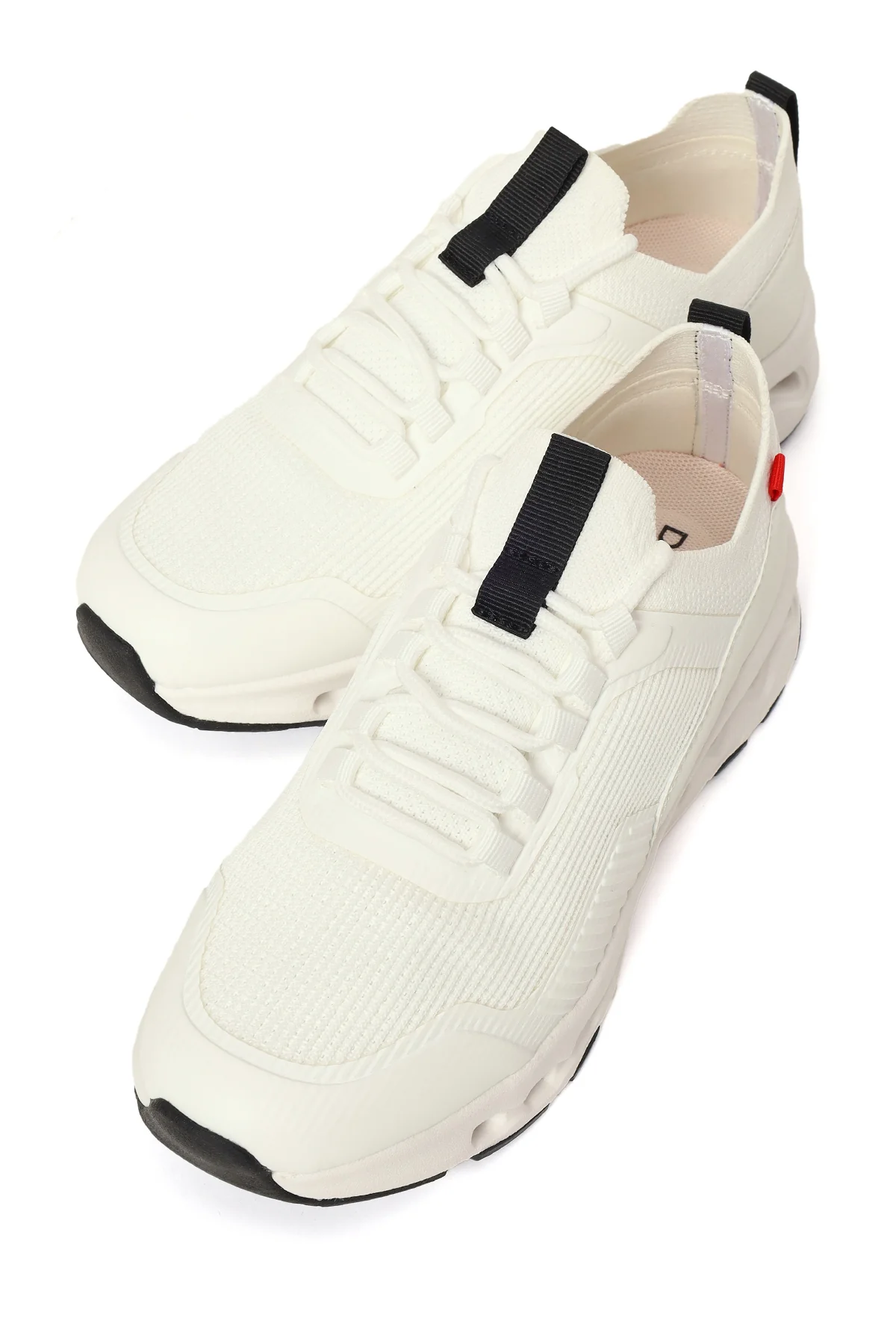 Derimod Zero Kadın Beyaz Kalın Tabanlı Bağcıklı Kumaş Sneaker - Image 10