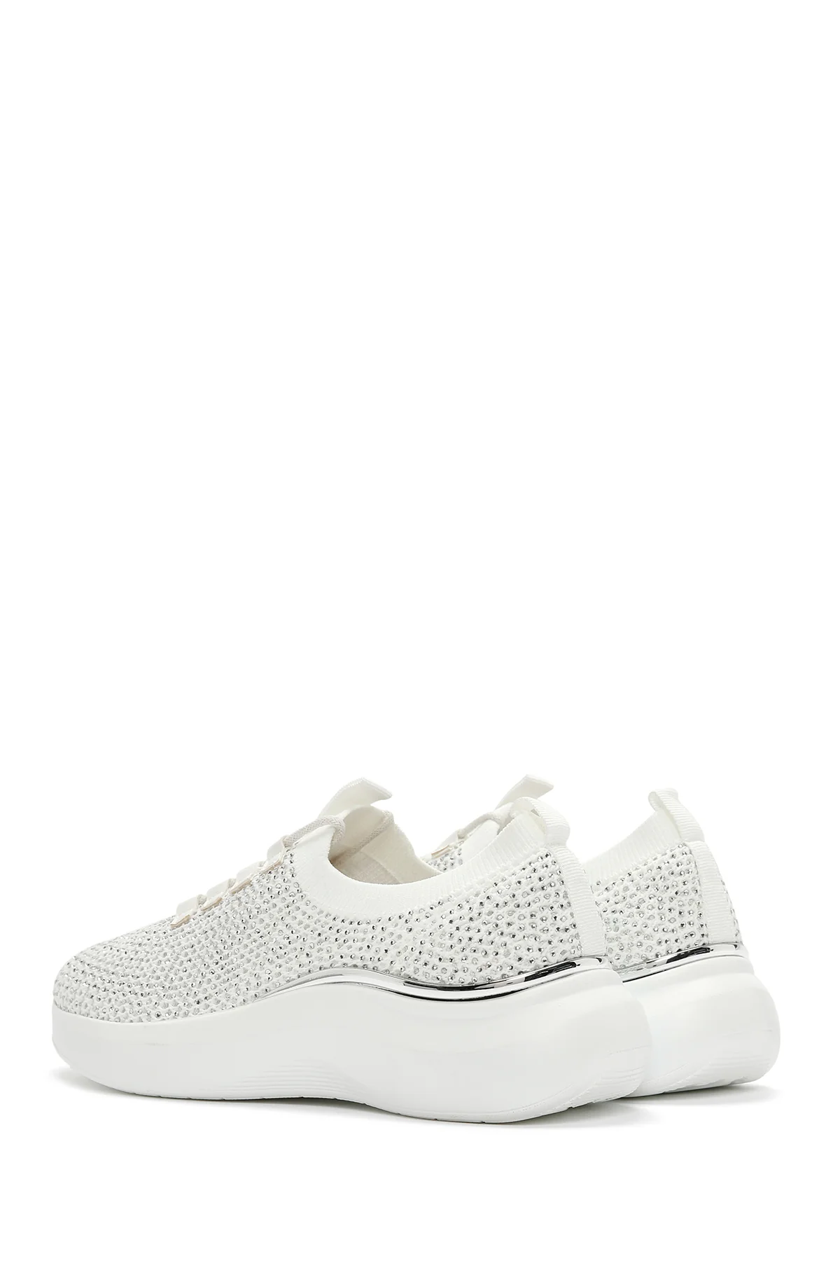 Derimod Zero Kadın Beyaz Kalın Tabanlı Taşlı Sneaker - Image 5