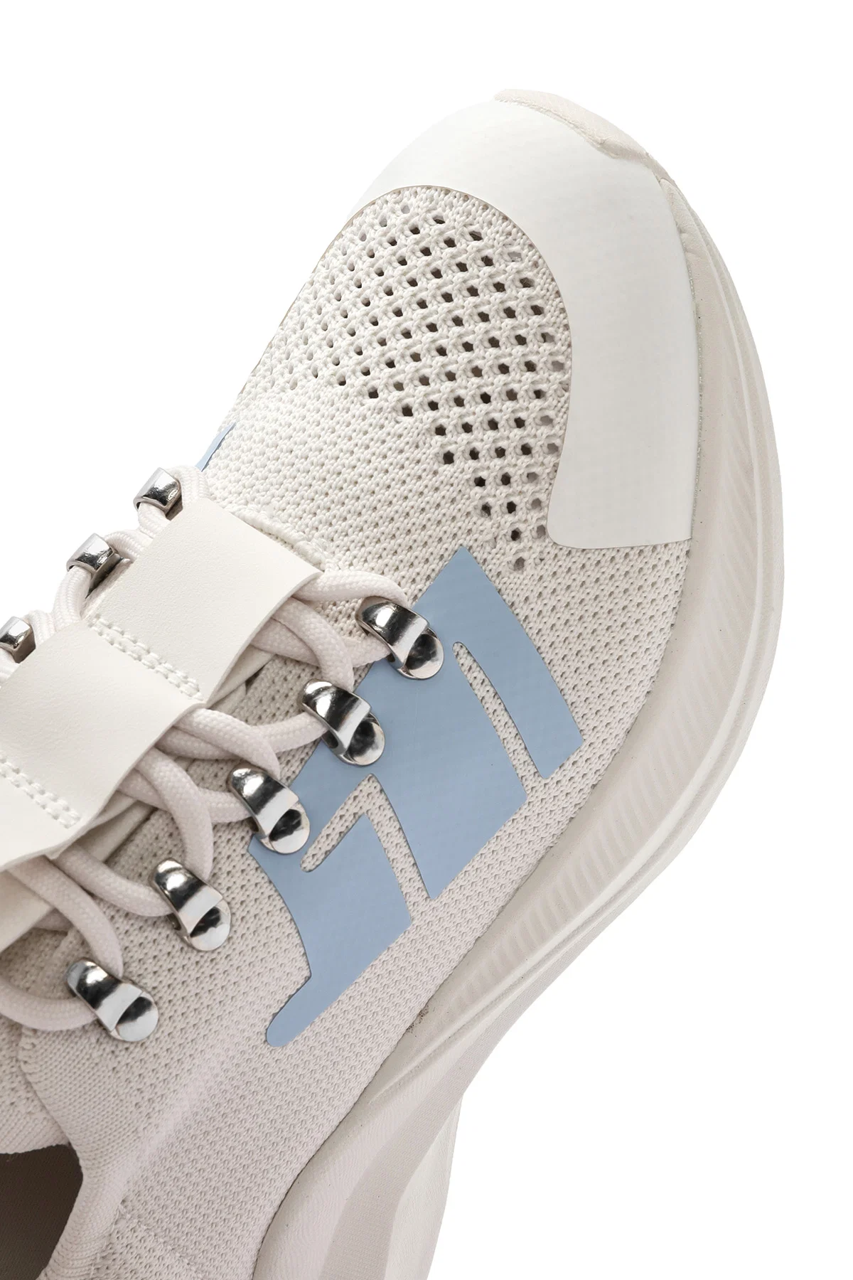 Derimod Zero Kadın Gri Kalın Tabanlı Bağcıklı Kumaş Sneaker - Image 10