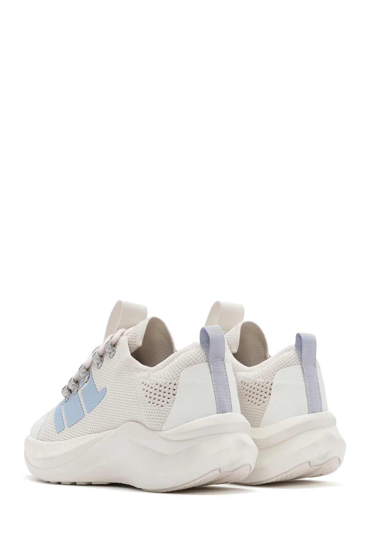 Derimod Zero Kadın Gri Kalın Tabanlı Bağcıklı Kumaş Sneaker - Image 5