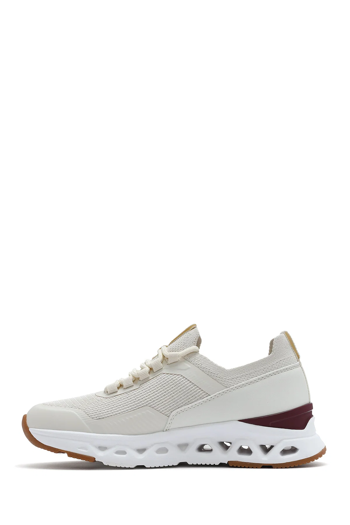 Derimod Zero Kadın Krem Bağcıklı Kumaş Sneaker - Image 5