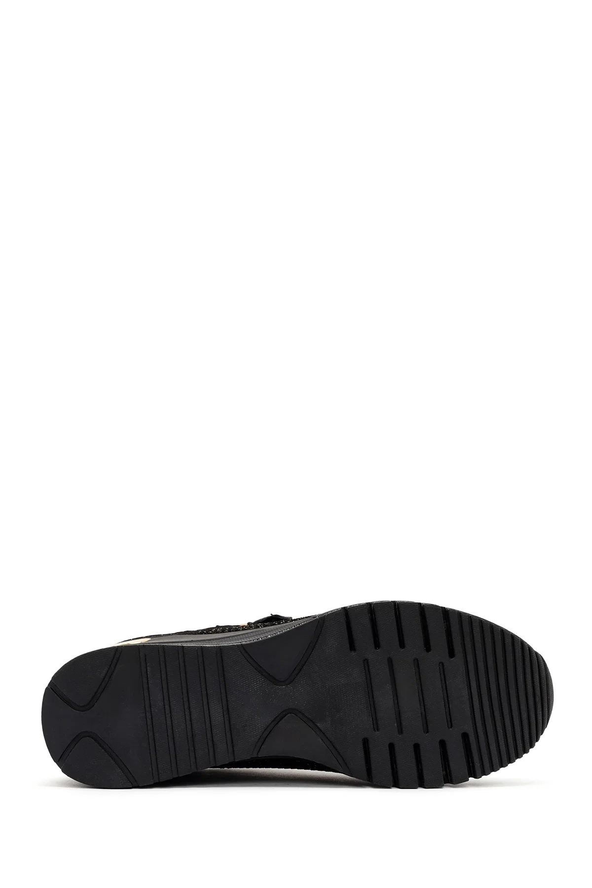 Derimod Zero Kadın Siyah Fermuarlı Dolgu Topuklu Kumaş Sneaker - Image 4