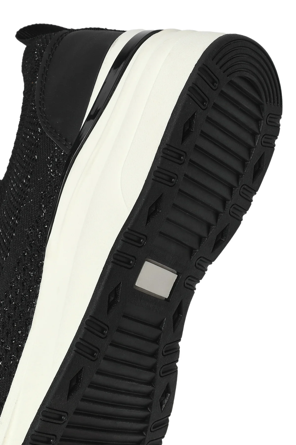 Derimod Zero Kadın Siyah Kalın Tabanlı Kumaş Sneaker - Image 8